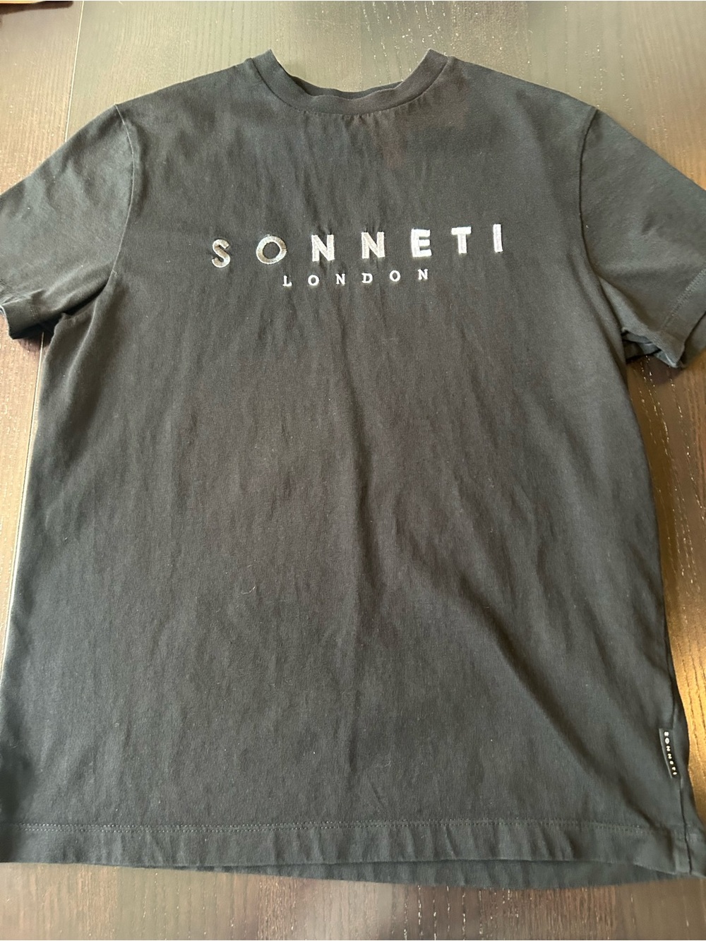 London Men's Black Logo Short Sleeve Tee